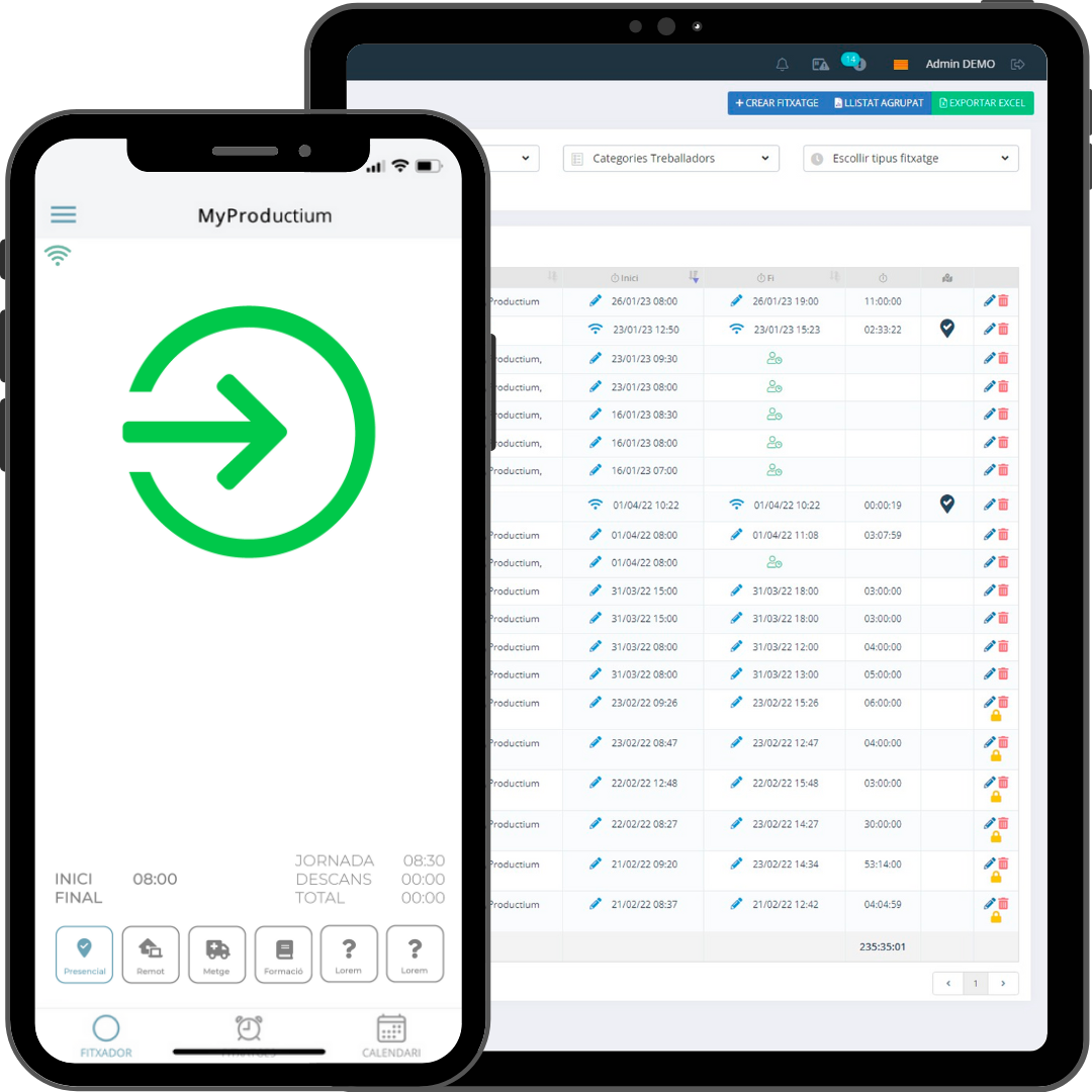 Una aplicació per al control de l'horari laboral en línia, fàcil i econòmica.
